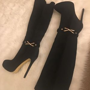Black Bebe Over the knee boots